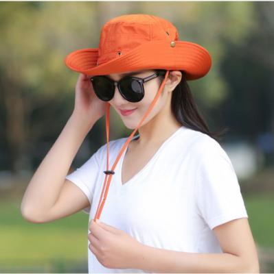 China Character Anti UV Protection Hat Increasing Fishing Bucket Hat Sunshade Fishing Foldable Boonie Bucket Hat With String for sale