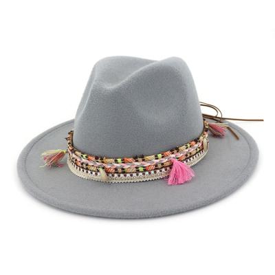 China 2020 Character Ladies Adults Female Headwear Personalized Colorful Fedora Felt Hillbilly Fedora Hats for sale