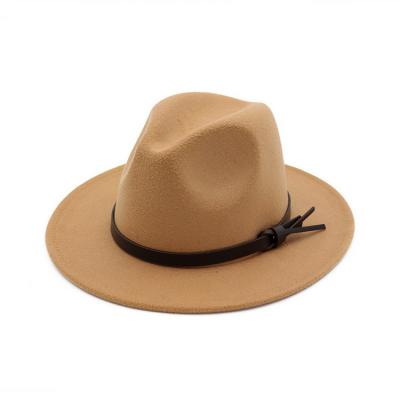 China Wholesale High Quality Character Felt Fedora Hat 100% Wool Brim Big Fedora Jazz Hat for sale