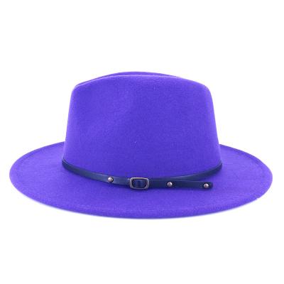 China Hot sale England ladies autumn and winter tide female hats retro character overflow off jazz hat felt hat wool hat for sale