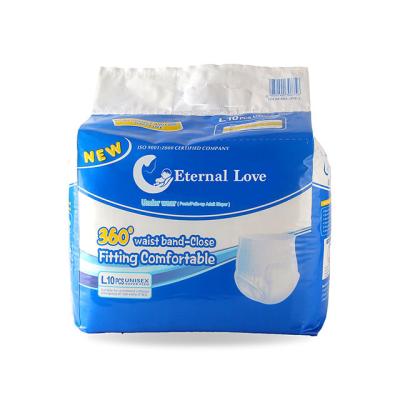 China OEM Printed A Grade Plus Size Medium Insert Pads Disposable Incontinence Pants Adult Diaper for sale