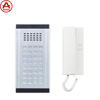 China Aitdda Support 9999 PCs Monitors 4 Wire Indoor Audio Intercom Sound Door Phone For Home Apartment Multi Apartment Audio Intercom Phone for sale