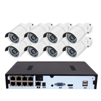 China NIGHT VISION H265 CCTV 5MP Security Outdoor Waterproof POE Camera 8CH NVR System for sale