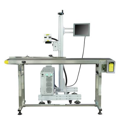 China Fiber Laser Marking Machine Online Flying Laser Marking Machine Deep Marking Wholesale Best Prices For Printing On Metal for sale