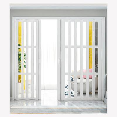 China Best Selling Screen Folding Decorative Interior Door PVC Plastic Matching Bifold Door for sale