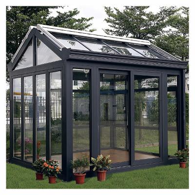 China Alwew Modern Aluminum Sunrooms Four Season Glass Homes for sale