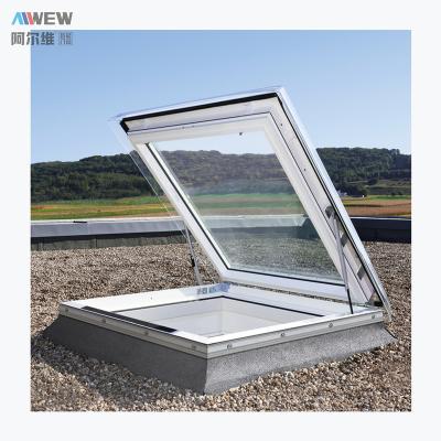 China Folding Aluminum Screen Tempered Glass Hurricane Impact Tent Roof Windows Skylight Window for sale