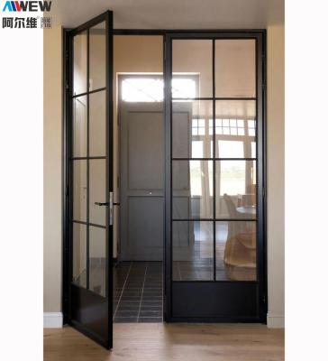 China Sound Insulation Interior Door Modern Aluminum Pivot Door With Doors Frame for sale