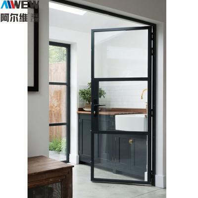 China sound insulation entry door pivot aluminum interior exterior doors for sale