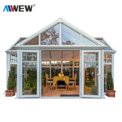 China Modern Four Season Solarium Aluminum Glass Sunrooms For Garden House for sale