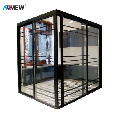 China Contemporary Alwew Lower Track Interior French Glass Sliding Door / Smart Door For Kitchen Door for sale