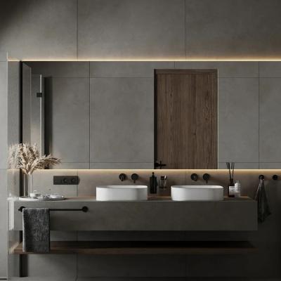 China Eco - Friendly New Design Large Wood Bathroom Vanity Antique Bathroom Cabinet Hotel for sale