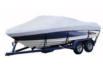 China 17' - 19'L Breathable Boat Cover Waterproof With Support Pole UV Protection for sale