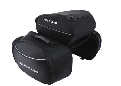 China Black Motorcycle Saddlebags Soft , Custom Motorcycle Saddlebags For Honda for sale