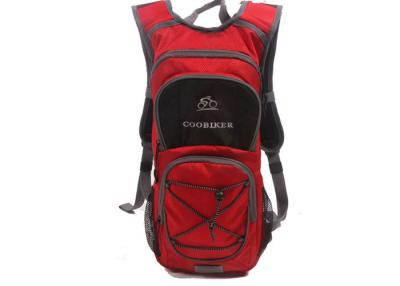 China 2L 400D Red Cycling Hydration Backpack With Water Bladder Zipper Closure Type  for sale