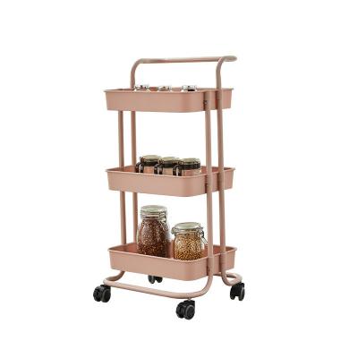 China Multifunctional Organizer Traditional Kitchen Bathroom Bedroom Trolley Storage Rack for sale