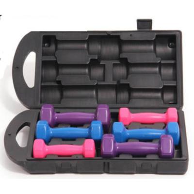 China High quality universal weightlifting dumbbell set with plastic box for sale