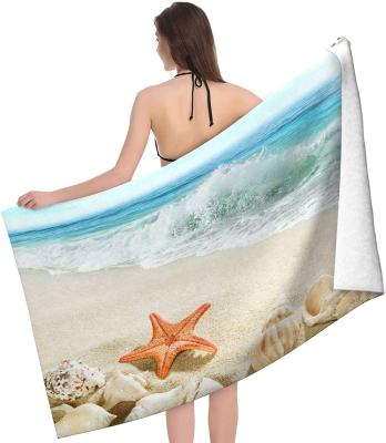 China QUICK DRY Beach Towel Oekotex Certificate Logo Microfiber Shower Beach Towel For Travel for sale