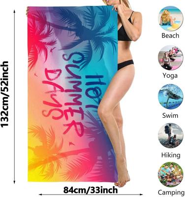 China Popular Amazon Beach Towel QUICK DRY Microfiber Printed Round Soft Beach Towel for sale