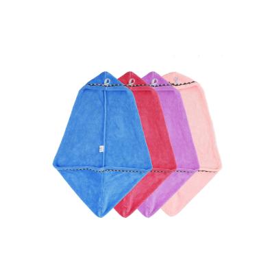 China Quick Viable Quick Drying Microfiber Hair Towel Wrap For Women Super Absorbent Shower Towel Women Bath Head Turban for sale