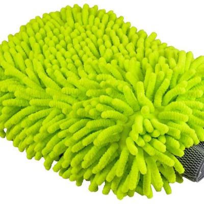 China Wholesale Custom Soft Touch Microfiber Double Sided Car Wash Glove for sale