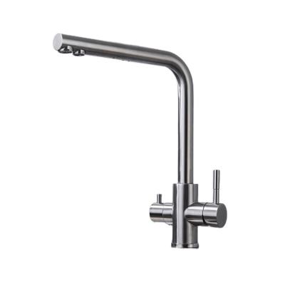 China DQOK Sense Stainless Steel Sink Shower Tunnels Two Way Kitchen Faucets 360 Rotatable Pure Water Degree Shower Combo Set Faucet for sale