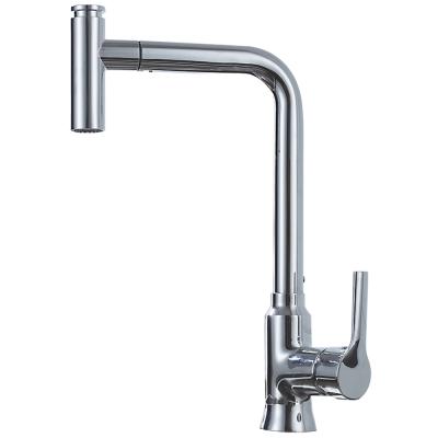 China Modern High Quality Chrome Kitchen Faucet Pull Down Sprayer Water Sink Household Kitchen Faucet for sale