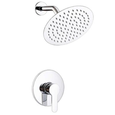 China Without Chrome Hot Sale Shower Sliding Bar Wall Mounted Rainfall Shower System Concealed Shower Set For House And Hotel for sale