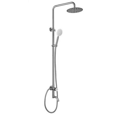 China With Slide Bar Stainless Steel Shower Hot And Cold Water Shower Set System Rainfall Shower System For Bathroom for sale