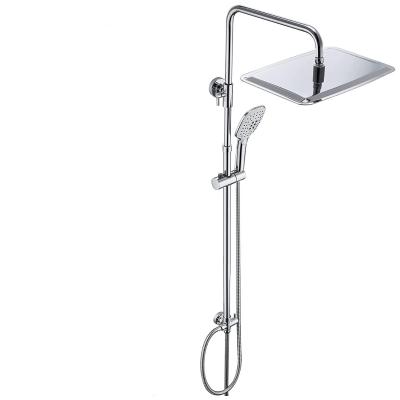 China With Sliding Bar Rainshower Factory Round Stainless Steel Bathroom Shower Sets for sale