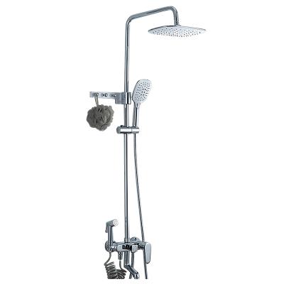 China With Slide Bar Fashion Supercharged Rain Bath And Shower Faucet Set Faucet for sale