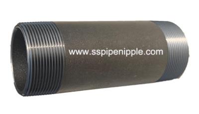 China Carbon steel nipple BSP male thread for sale