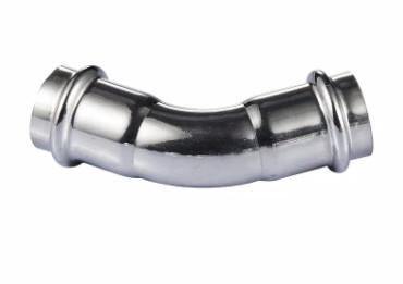 China 3 45 Degree Plumbing Elbow V Type Double Stainless Steel Press Fittings for sale