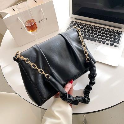 China Other Minissimi Bag One Main Messenger Bag For Ladies Women Shoulder Bag Chains Women Hand Bag Ruched for sale