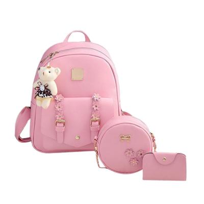 China Low MOQ Waterproof Custom Bag One Head Female Muff Bag Portable School Bag Set Multifunctional Backpack For Women for sale