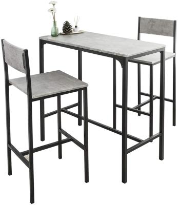 China New Modern Bar Set-1 Bar Table and 2 Stools, 3 Pieces Home Kitchen Bar Set Furniture Dining Set for sale