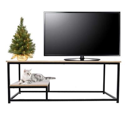 China Adjustable Modern Metal Living Room Furniture Tv Wood Cabinet (Other) Stand for sale