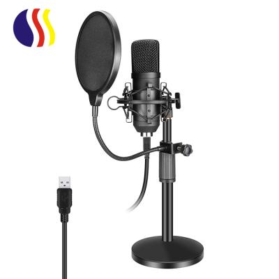 China Professional USB Microphone Wholesale BM800 Condenser Gaming USB Microphone Studio Microphone For Singing Recording Streaming for sale