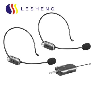 China Professional Dual Channel Headset Microphone Headset Wireless Microphone for Mobile and Amplifier Teaching Microphone for sale