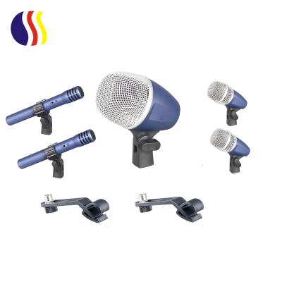 China Microphone Cable Professional 5 Pieces Drum Musical Instrument Microphone Microphone Perfornment Microphone for sale