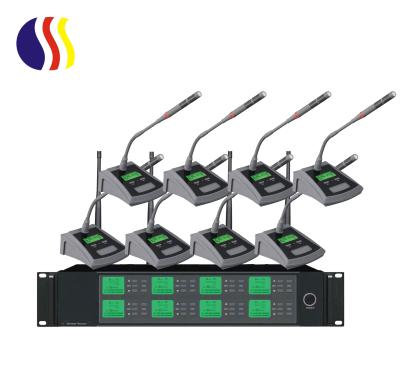 China Gooseneck Microphone Professional 8 Channel CONFERENCE Microphone UHF Microphone Wireless Meeting Microphone for sale