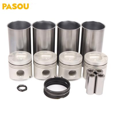 China PASOU Engine Parts 5-87810627-0 Auto Engine Parts EO49303000006 Cylinder Liner Piston Set For ISUZU 4JB1 NKR JMC Spare Parts for sale