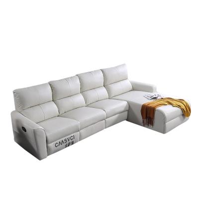 China Modern Manual Extended Leather Sofa Set, Living Room Furniture, PU Hot Sale Recliner Sofa Chair for sale