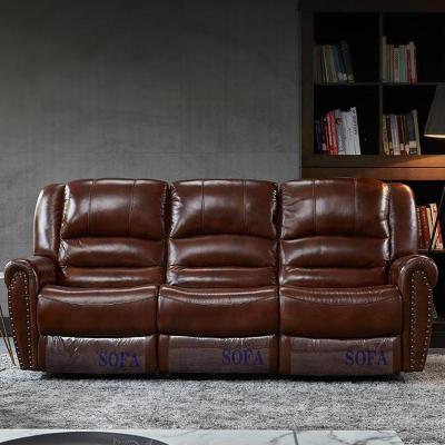 China Chesterfield High Quality Modern Home Theater Leather Sofa Seat, Contemporary Modern Fabric Recliner Chair for sale