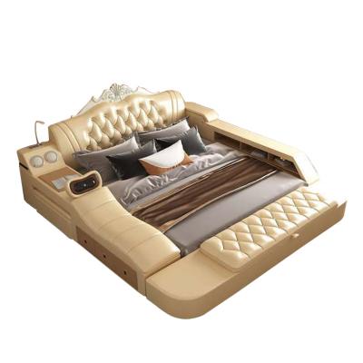 China Simple Modern Intelligent Multifunctional Soft Bed (The Other) Tatami Adjustable Leather Bed Massage for sale