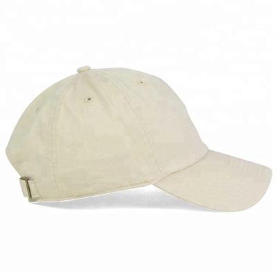 China COMMON Casual White Metal Wholesale Street Adjustable Simple Baseball Dad Hats Custom With Back Strap for sale