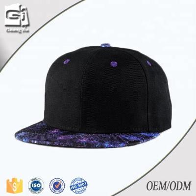 China JOINT High Quality Custom White Black Caps With Digital Printing Flat Brim for sale