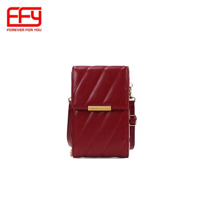 China 2021 New Arrival Fashion Daily Life Handbag For Ladies 100% Leather PU Phone Bag Women Money Purse for sale