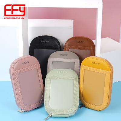 China High Quality PU Leather Lady Lightweight Mobile Phone Bag Touch Screen Shoulder Bag Women Bags for sale