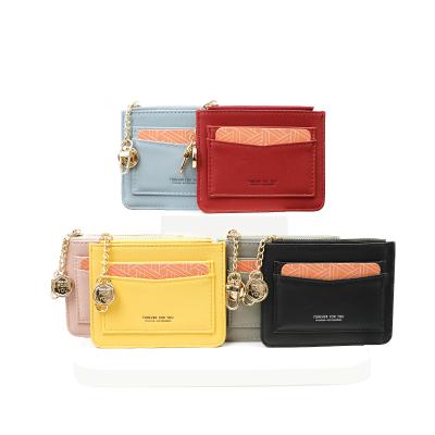 China No Leather Ring Wallet For Girl Coin Purse 2021 New York Mini Pu Card Holder Case Key Chain for sale